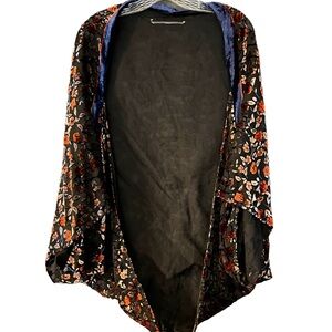 Beautiful Sheer Cardigan with Decorative Velvet Design